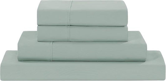 Modern Threads Soft Microfiber Solid Sheets - Luxurious Microfiber Bed Sheets - Includes Flat Sheet, Fitted Sheet with Deep Pockets, & Pillowcases Smoke Twin