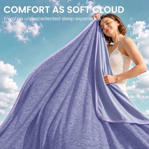 Topcee Cooling Blanket for Night Sweats Absorbs Heat to Keep Adults, Children Cool on Warm Nights, Q-Max 0.5 Cooling Blankets for Hot Sleepers, Ultra-Cool Lightweight Sofa Throw Blanket (50"x70")
