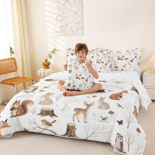 Erosebridal Wild Animals 7 Piece Queen Comforter Set