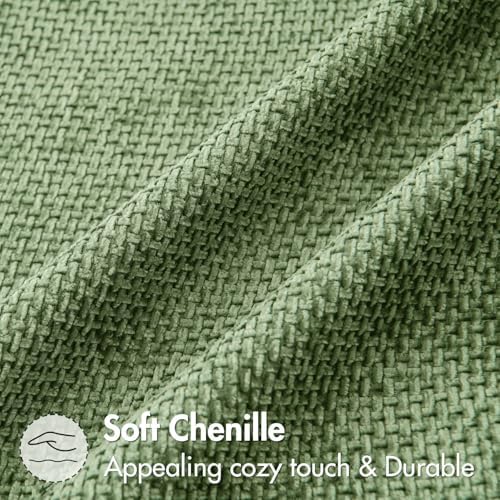 MIULEE Decorative Couch Throw Pillow Covers 18x18 Inch Sage Green 2 Pack