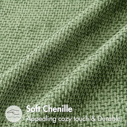 MIULEE Decorative Couch Throw Pillow Covers 18x18 Inch Sage Green 2 Pack