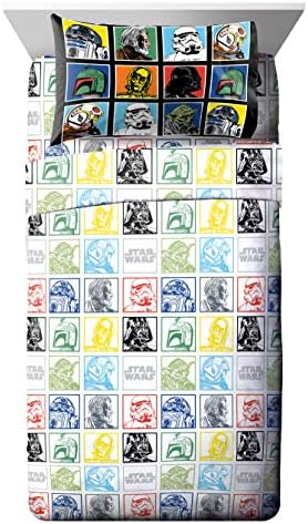 Star Wars Twin Comforter Set 4 Piece Soft Bedding for Boys, Multi