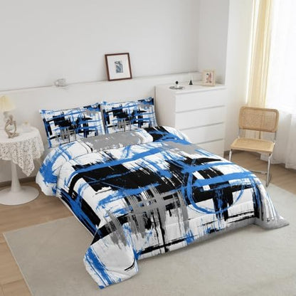 Feelyou Striped Comforter Set Queen Size Kids Boys Bedding