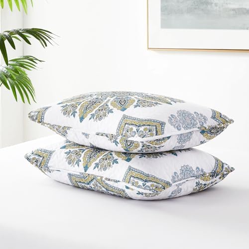 Twin Daybed Cover Set, Quilted 6-Piece Bedding with Shams, Infinity Aqua
