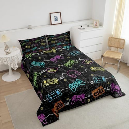 Feelyou Kids Gamer Bedding Set Twin Size for Boys Girls