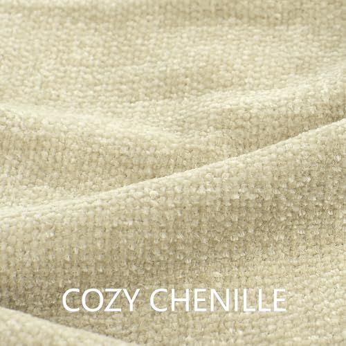 Chenille Throw Blanket for Couch 60" x 80" Twin, Light Beige