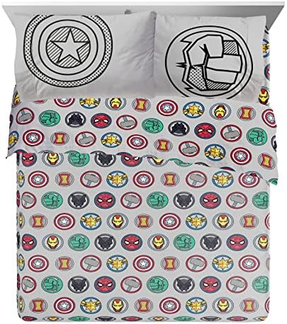 Marvel Avengers Iron Man Queen Comforter Set 7 Piece Kids Bedding, Multi