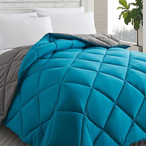 Down Alternative Comforter Algiers Blue/Dark Grey Twin Size - Duvet Insert