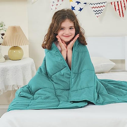 yescool Weighted Throw Blanket 3lbs, 36" x 48", Teal