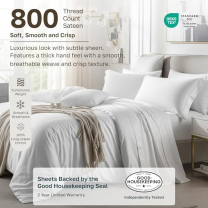 California Design Den 800 Thread Count California King Sheets, Fresh Clay