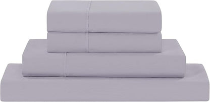 Modern Threads Soft Microfiber Solid Sheets - Luxurious Microfiber Bed Sheets - Includes Flat Sheet, Fitted Sheet with Deep Pockets, & Pillowcases Lilac Marble King