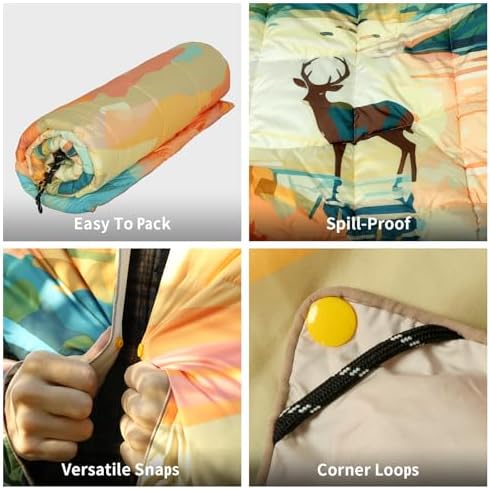 Camping Blanket Puffy Camp Blanket Large Outdoor Blanket