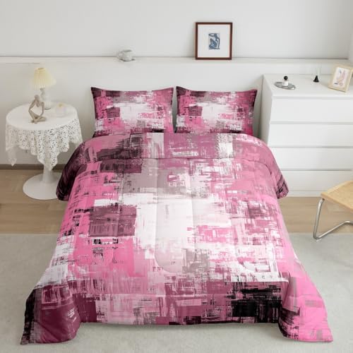 Feelyou Buffalo Check Ombre Comforter Set Queen Size Kids Duvet