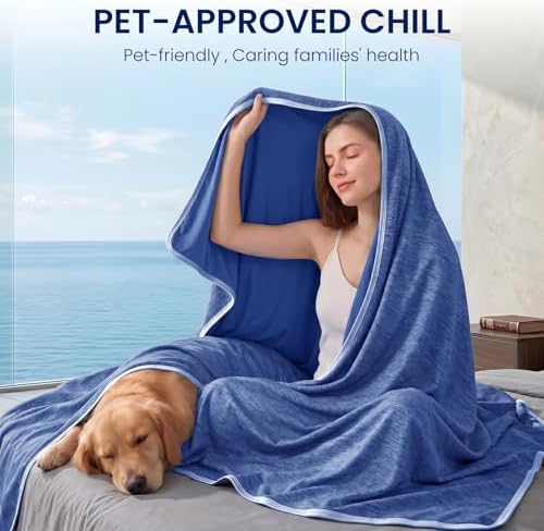 Topcee Cooling Blanket Queen Size 90"x90" for Hot Sleepers Summer Blanket