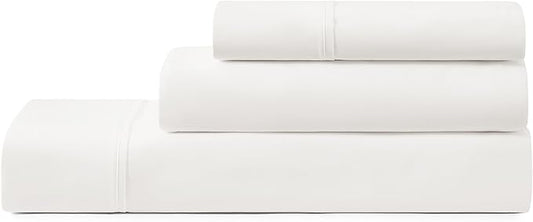 UGG Hedi Twin Sheet Set 3-Piece Luxury Cooling Sheets Deep Pockets Premium Bedding with 1 Pillow Sham Hypoallergenic Machine Washable Soft Lightweight Bed Set for Dorm or Kids Bunk, Twin, White