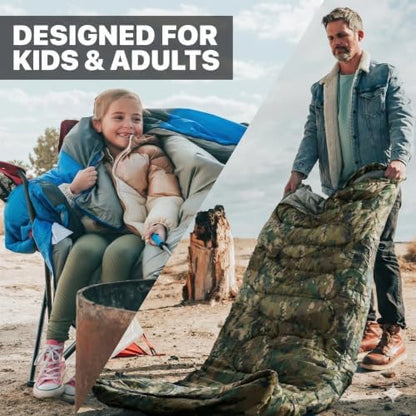 MalloMe Sleeping Bags for Adults Cold Weather & Warm - Backpacking Camping Sleeping Bag for Kids 10-12, Girls, Boys - Lightweight Compact Camping Essentials Gear Accessories Hiking Sleep Must Haves