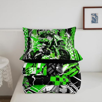 Feelyou Dirt Bike Kids Bedding Set Boys Girls Full Size