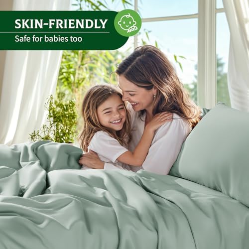 SONORO KATE 100% Viscose Derived from Bamboo_Sheets, Extra Deep Pocket,4PC