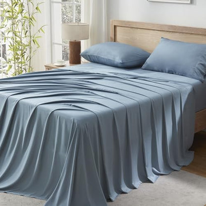 Andency California King Sheets Set 100% Viscose Derived from Bamboo