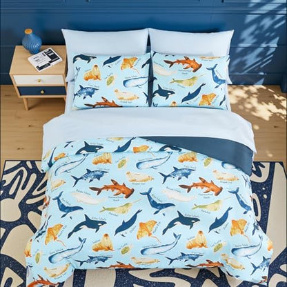 Boys Full Size Bedding Set -7 Pieces Ocean Bedding Full Size Comforter Sets