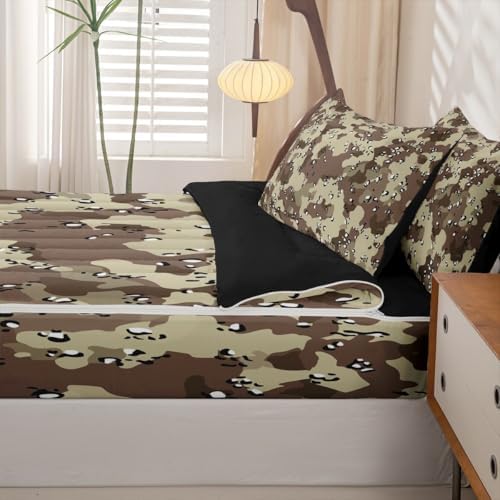 Feelyou Camoufalge Camo Wild Comforter Set Queen Size Kids Boys Girls