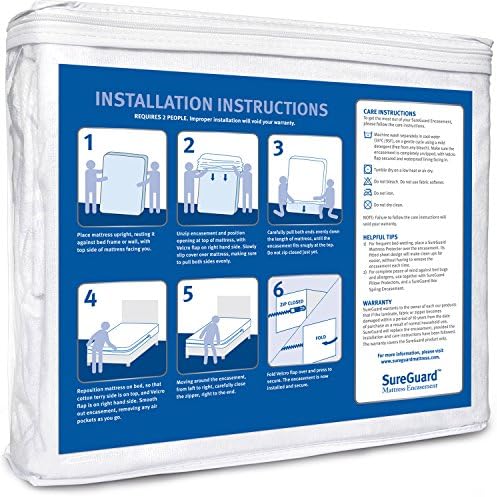 SureGuard Full (13-16" Deep) Zippered Mattress Protector Encasement