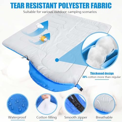 OBTANIM Sleeping Bags Portable Waterproof Camping Sleeping Bag for Adults Kids 4 Seasons Cold Weather or Warm Backpacking Hiking Travel Indoor Outdoor Use
