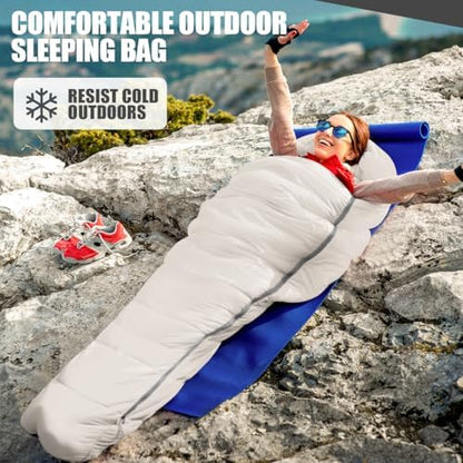 OBTANIM Sleeping Bags Portable Waterproof Camping Sleeping Bag for Adults Kids 4 Seasons Cold Weather or Warm Backpacking Hiking Travel Indoor Outdoor Use