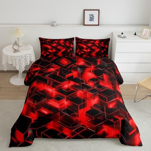 Feelyou Honeycomb Hexagonal Comforter Set King Size Kids Boys Girls Bedding