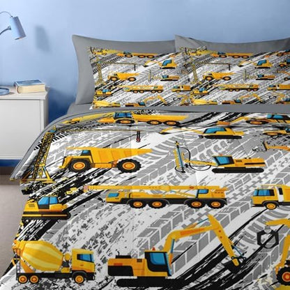 Nesker Full Comforter Set for Boys, 7 Pieces Truck Bedding for Kids