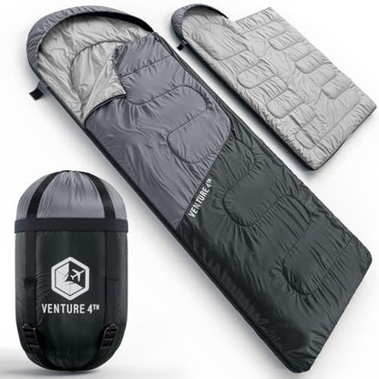 VENTURE 4TH Backpacking Sleeping Bag for Camping - Single, XXL & Double