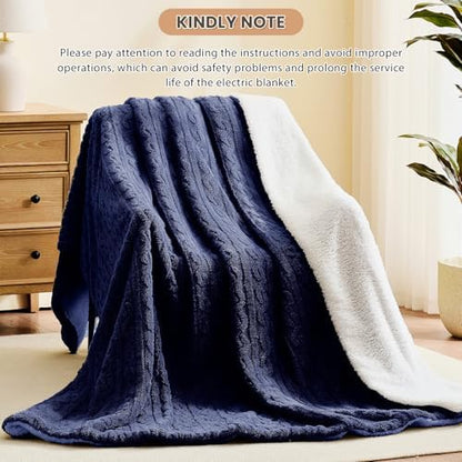 Homemate Heated Electric Blanket Twin 62"x84" Heating Throw Blanket