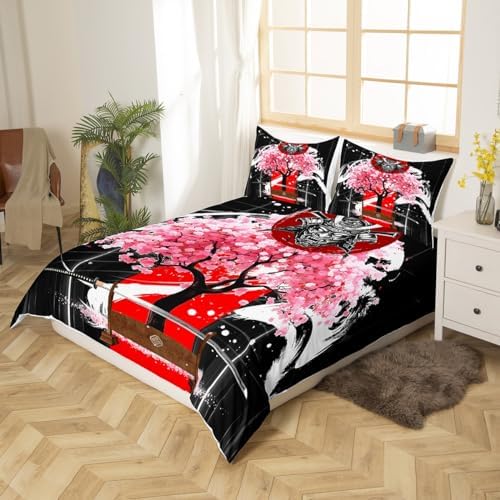 Feelyou Cherry Blossoms Duvet Cover King Size Boys Girls Teens