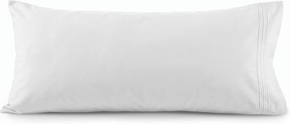 Elegant Comfort Luxury Ultra-Soft 1-Piece Body Pillowcase - 1500 Premium Hotel Quality Microfiber Double Brushed - Wrinkle Resistant, Body Pillowcase Size, White