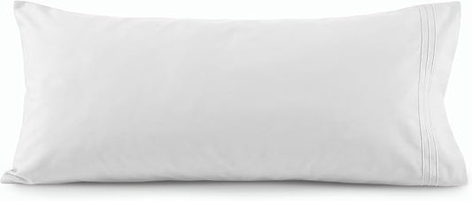 Elegant Comfort Luxury Ultra-Soft 1-Piece Body Pillowcase - 1500 Premium Hotel Quality Microfiber Double Brushed - Wrinkle Resistant, Body Pillowcase Size, White