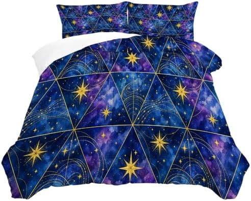 Celestial Comforter Set King, Geometric Bedding for Teens Girls