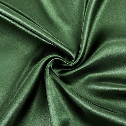 SiinvdaBZX 4Pcs Satin Sheet Set Full Size 15-Inch Deep Pocket Emerald Green