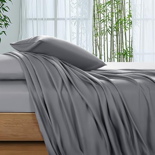 SONORO KATE 100% Viscose Derived from Bamboo_Sheets Cal King Size,4PC