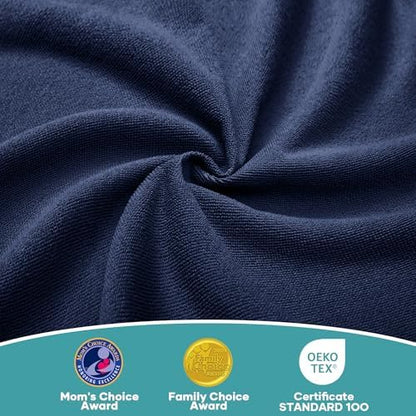 OhGeni Waterproof Mattress Protector, Twin XL Size Mattress Pad Fitted with Deep Pocket 6"-14", Breathable Noiseless & Soft, Washable Dirt-Proof Mattress Cover for Home, Hotel, Navy Blue, Daybed Cover