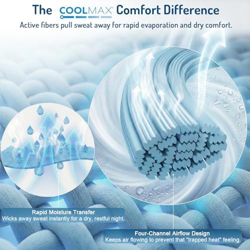 Coolmax® Cooling Sheets for Hot Sleepers, California King, White
