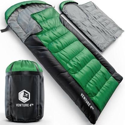 VENTURE 4TH Backpacking Sleeping Bag for Camping - Single, XXL & Double