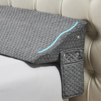 Yojoker Twin Size Bed Wedge Pillow for Headboard Gap Filler,39x10x6,Gray