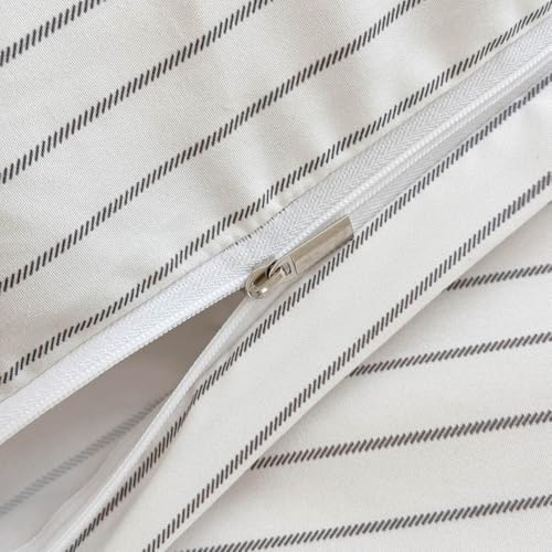 NSNLGSGC Black & White Striped Duvet Cover Set, Twin