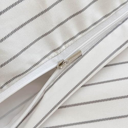 NSNLGSGC Black & White Striped Duvet Cover Set, Twin