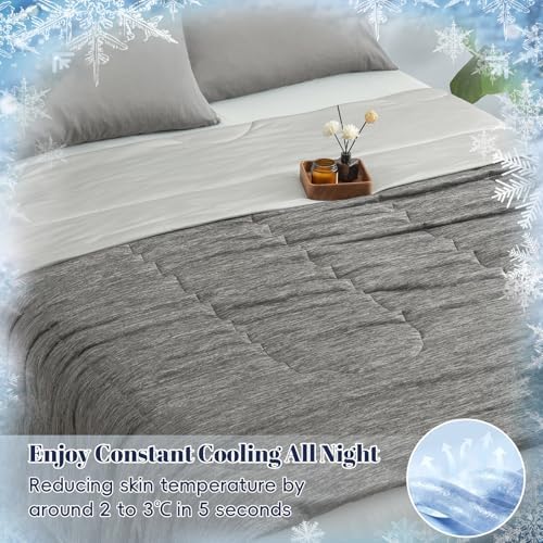 PHF Cooling Blanket for Hot Sleepers Night Sweat,Soft Quilted Comforter
