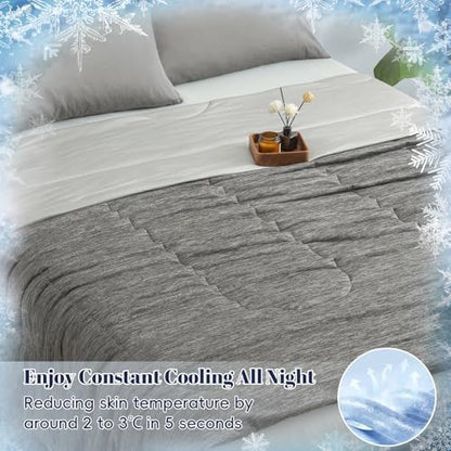 PHF Cooling Blanket for Hot Sleepers Night Sweat,Soft Quilted Comforter