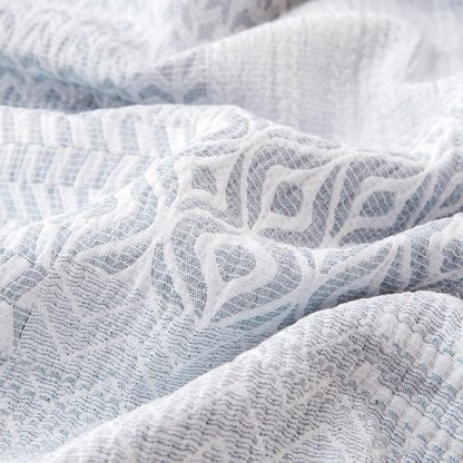 SLEEP ZONE Comforters Full Set, Modern Plaid Bedding Set Blue 3 Pcs