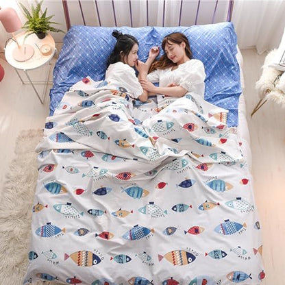 TRIWONDER Sleeping Bag Liner Cotton Camping Travel Sheet Sleep Sack Adult for Hostels Outdoor Picnic Planes Trains