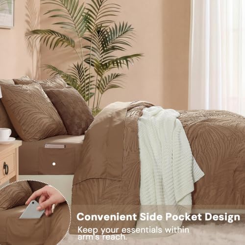Full Size Comforter Sets-7 Pieces Soft Tufted Bed in a Bag Full Bedding Set