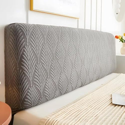 EFELIM Stretch Headboard Covers for Queen Cal King Size Bed Headboard Slipcover, Jacquard Bed Head Cover Dustproof Protector Cover for Bedroom Décor (Dark Gray,Queen:59.0in)
